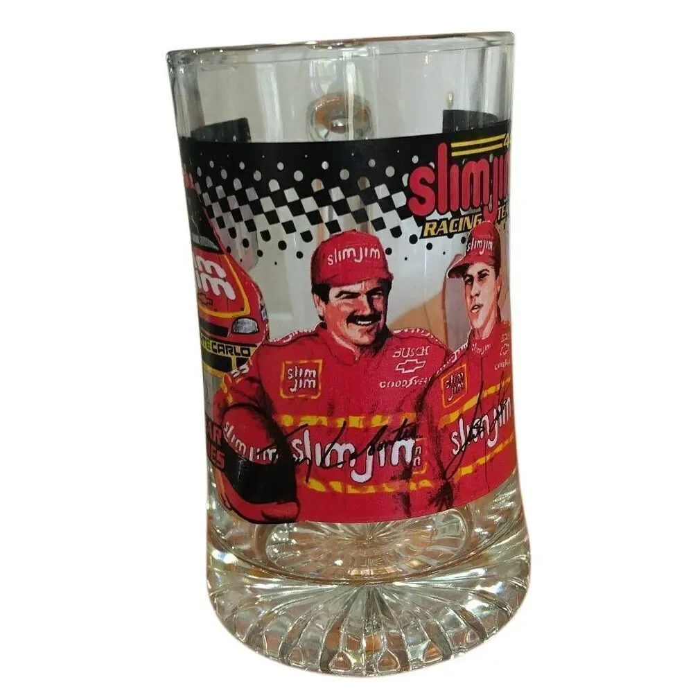 Vintage Rare Slim 1999 NASCAR BUSCH SERIES Jim Racing Team Beer Mug 24oz Heavy D